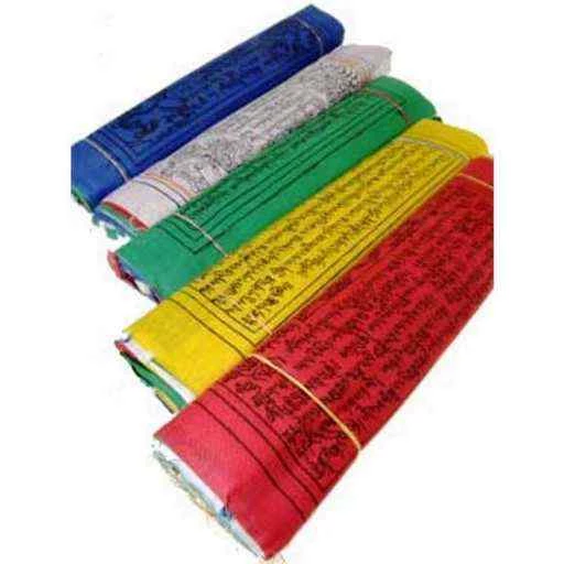 Bandierine di preghiera tibetane grandi fila da 10