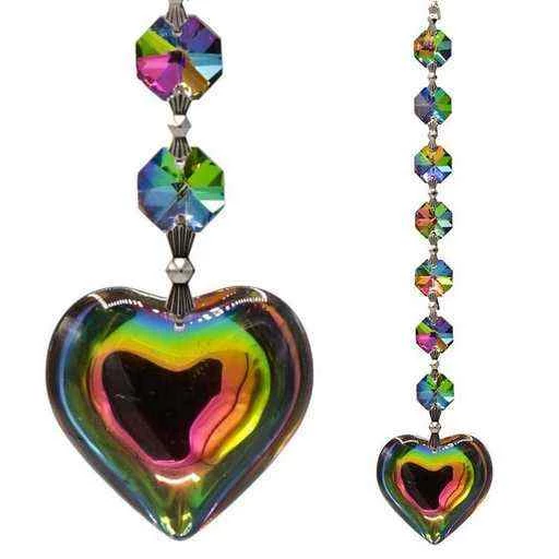 Cuore Aurora Feng Shui decorazione in cristallo