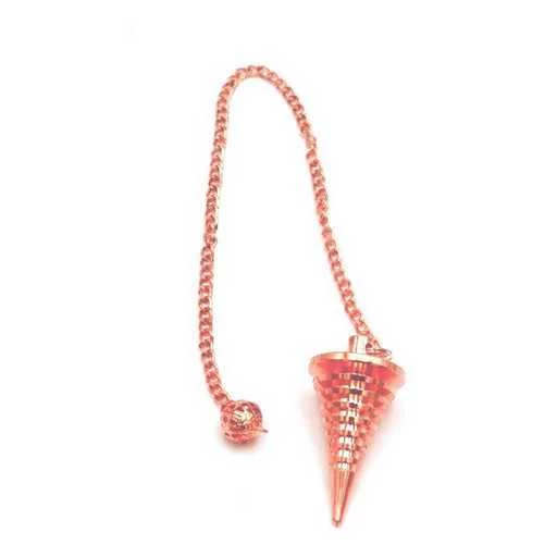 Pendolo In Ottone Ramato Spirale -- 3 Cm