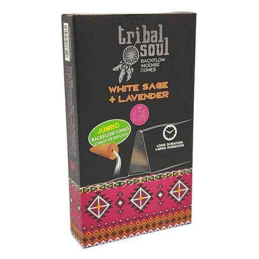 Coni di  incenso Hari Darshan Tribal Soul a flusso inverso backflow - White Sage & Lavender