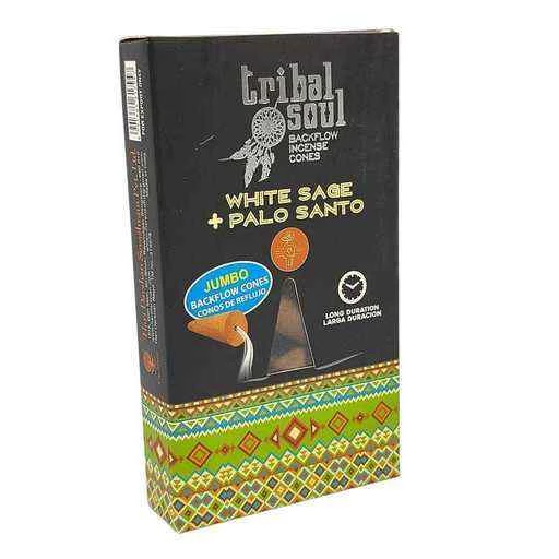 Coni Di Incenso Hari Darshan Tribal Soul a flusso inverso backflow -- White Sage & Palo Santo