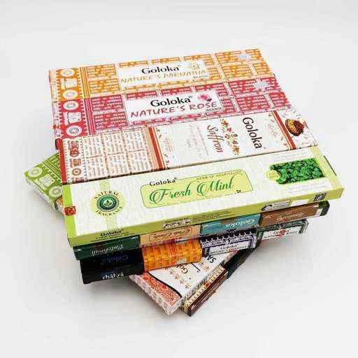 Incenso naturale Goloka Set 20 fragranze assortite x 15gr