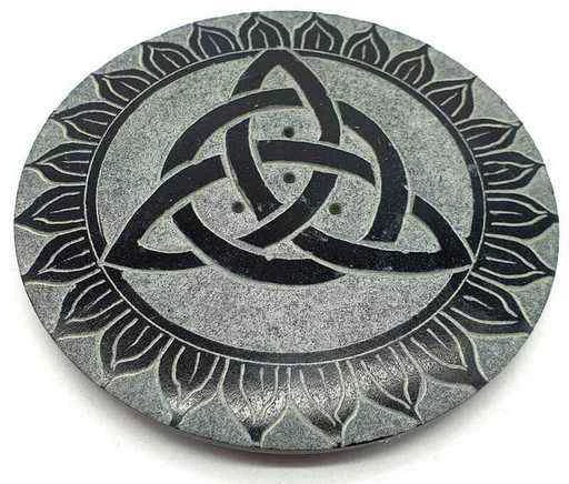 Porta incenso Triskell Pietra Ollare -- 10 Cm