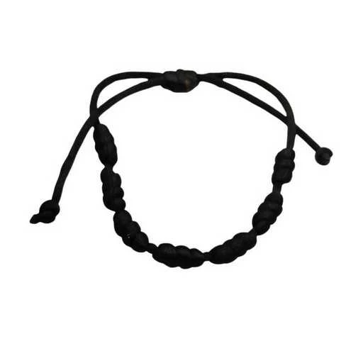 Bracciale nero dei 7 nodi