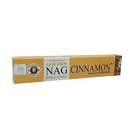 Incenso Vijayshree Golden Nag Cinnamon -- 1 confezione da 15 g