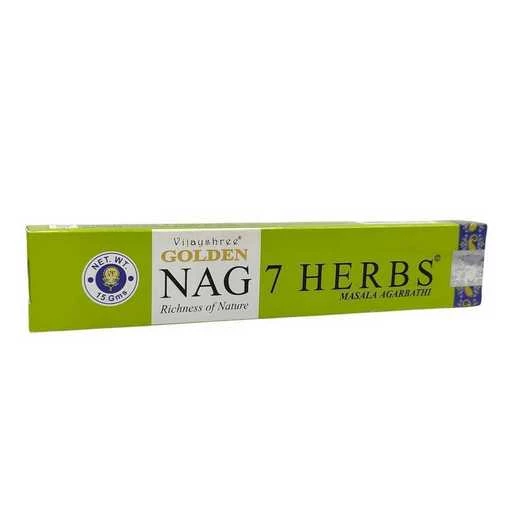 Incenso Vijayshree Golden Nag 7 Herbs -- 1 confezione da 15 g