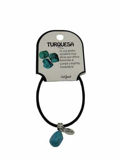Bracciale regolabile con pendente pietra Turchese