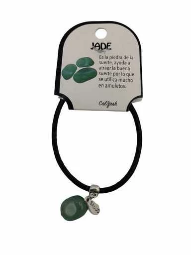 Bracciale regolabile con pendente pietra Giada
