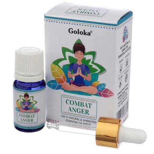 Miscela di oli essenziali Goloka - Bottiglia da 10ml con pipetta - Combattere la Rabbia