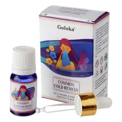 Miscela di oli essenziali Goloka - Bottiglia da 10ml con pipetta - Cura per il Raffreddore