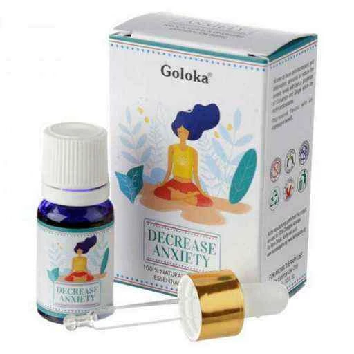 Miscela di oli essenziali Goloka - Bottiglia da 10ml con pipetta - Cura per l'Ansia