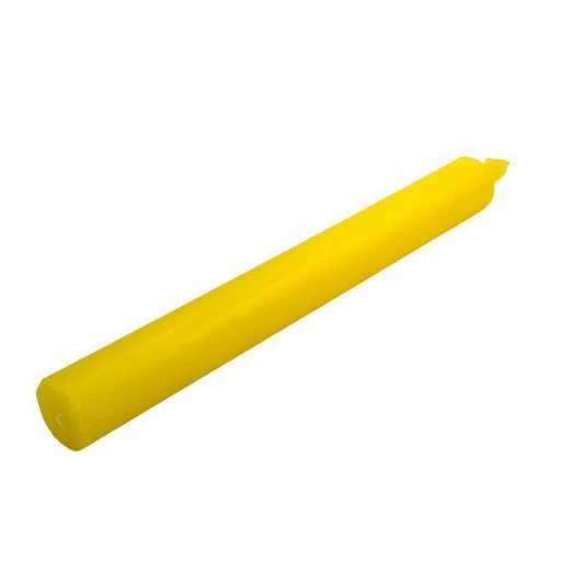 Candela da rituale colore pieno - Giallo -- 21x2,2 Cm