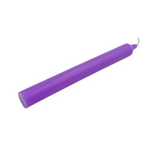 Candela da rituale colore pieno - Viola -- 21x2,2 Cm