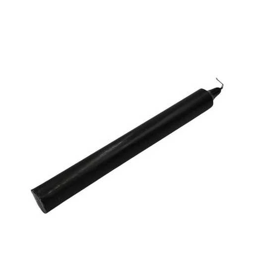 Candela da rituale colore pieno - Nero -- 21x2,2 Cm