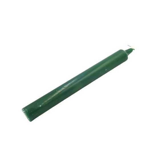 Candela da rituale colore pieno - Verde abete -- 21x2,2 Cm