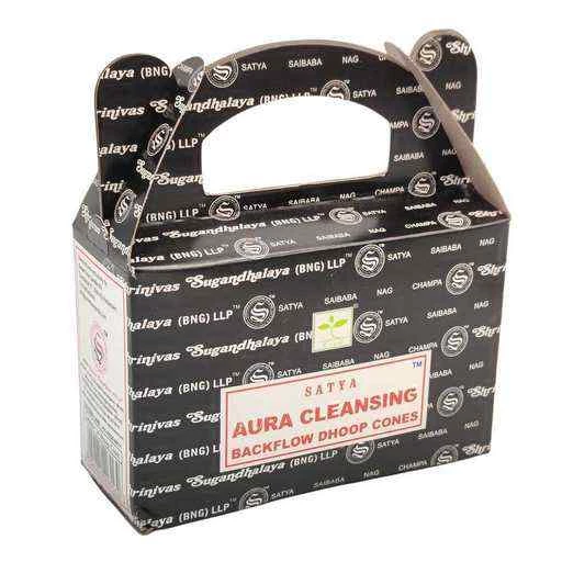 Coni Di Incenso Satya a flusso inverso backflow -- Aura Cleasing -- 24 coni