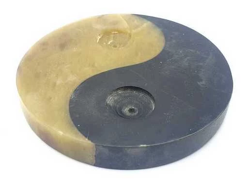 Porta incenso Yin Yang Pietra Ollare -- 8 Cm