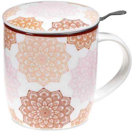 Mug Mandala rosa con infusore