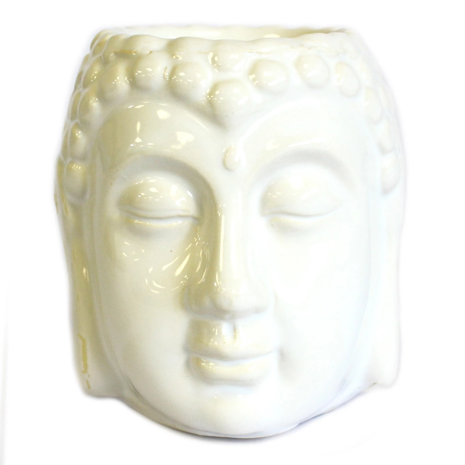 Brucia Essenze In Porcellana Buddha bianco