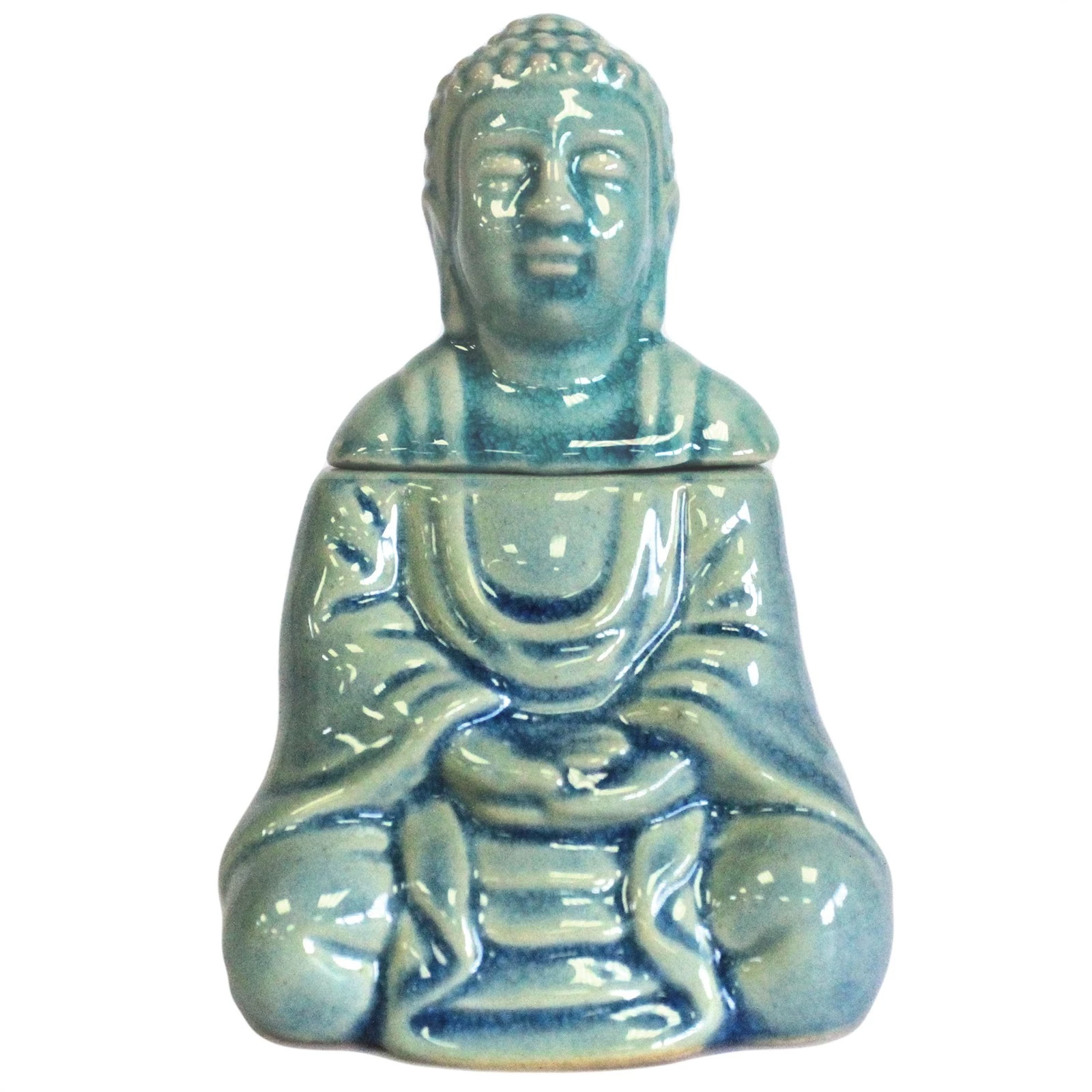 Brucia Essenze In Porcellana Buddha seduto blu