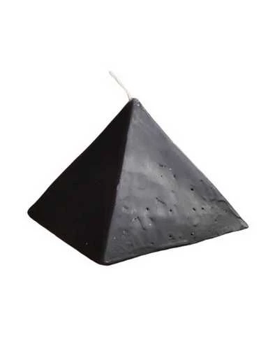 Candela esoterica nera a piramide