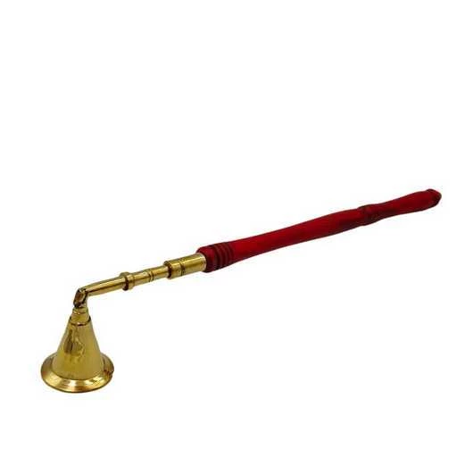 Spegni candela con testa fissa dorata