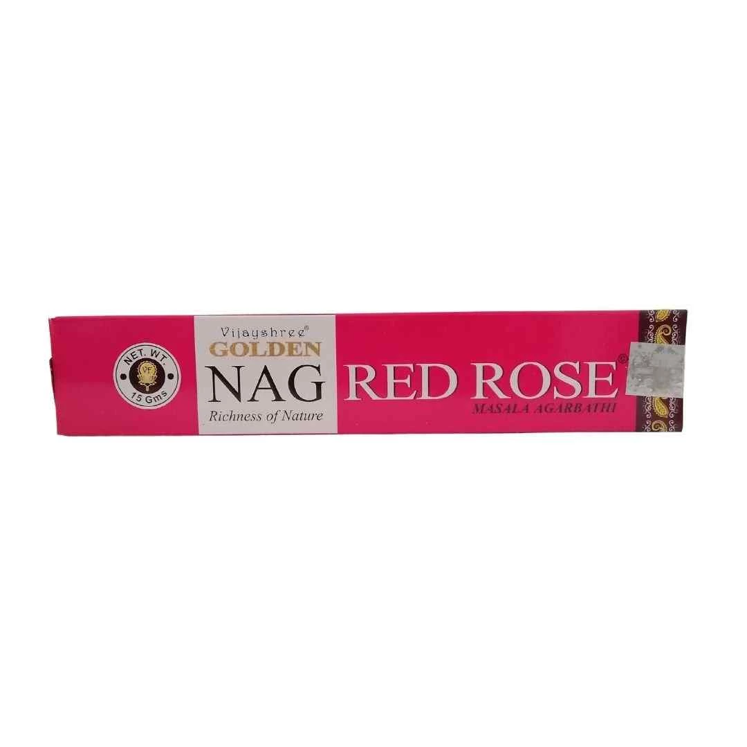Incenso Vijayshree Golden Nag Red Rose -- 1 confezione da 15 g