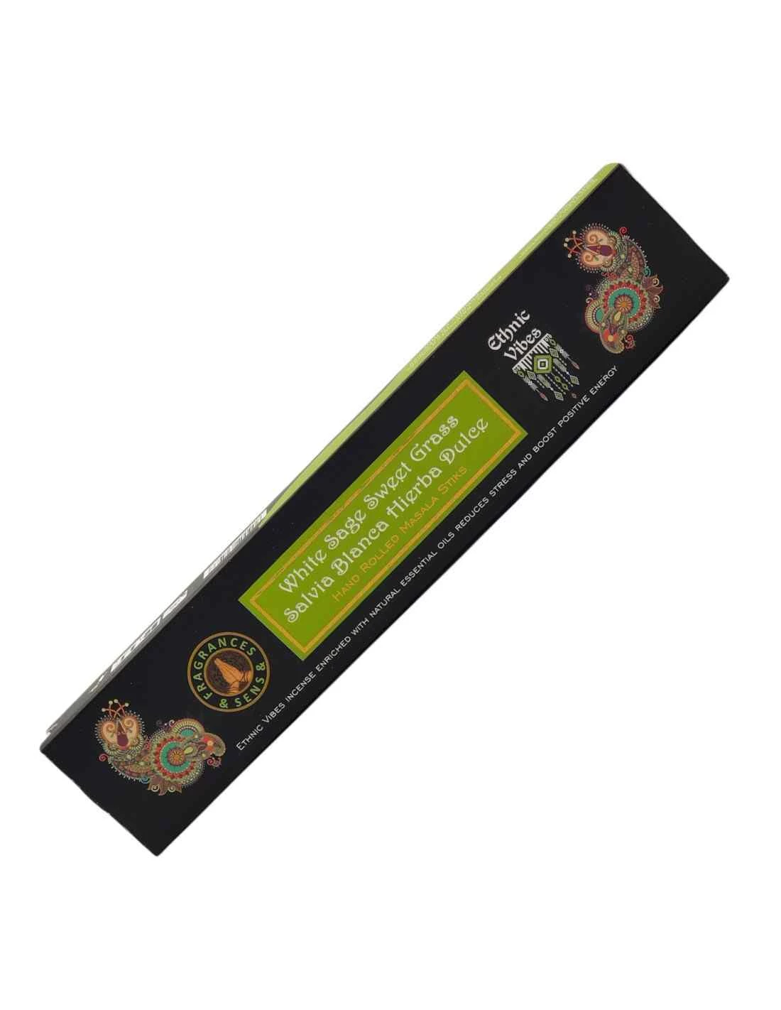 Incenso Ethnic Vibes Salvia bianca e Erba dolce -- Confezione 15 g