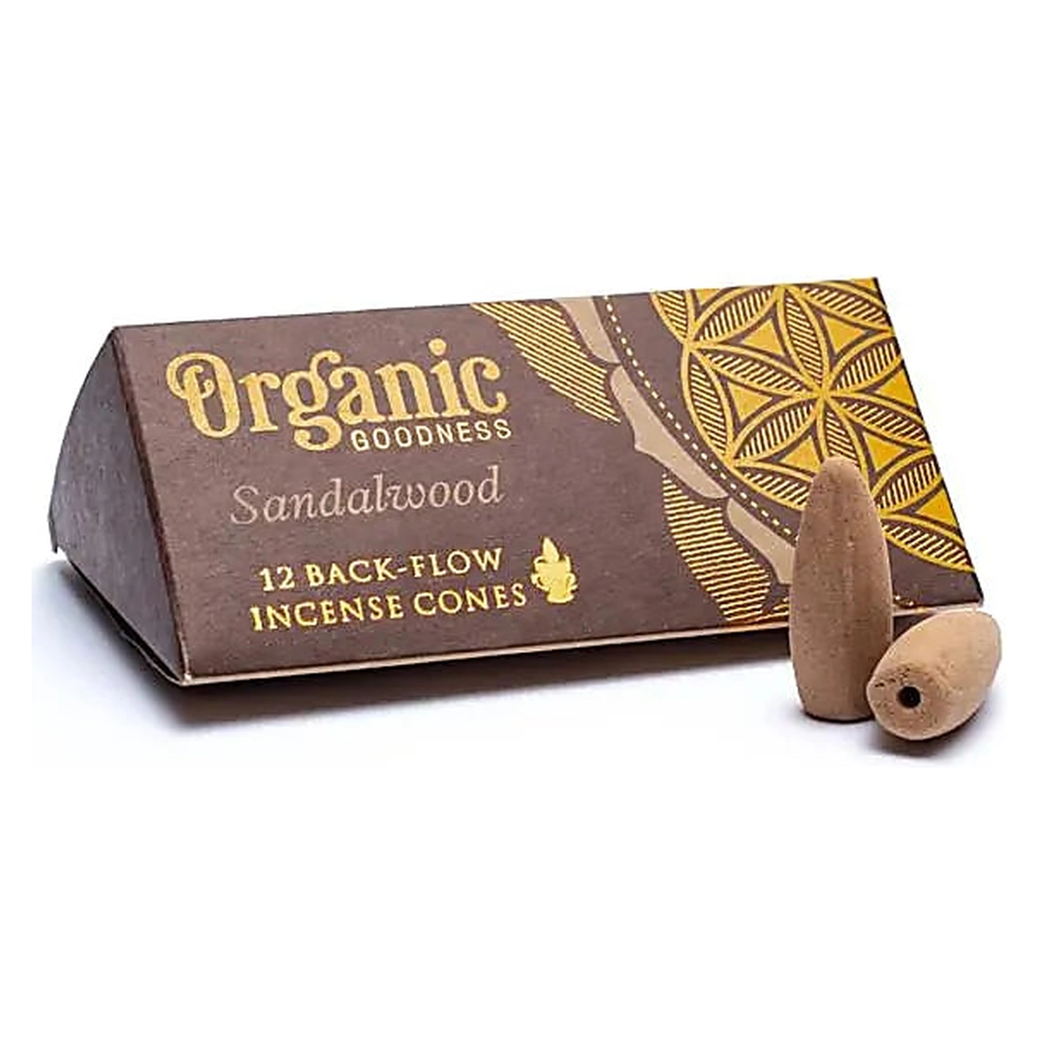 Coni Organic Masala a flusso inverso -- Sandalo -- Confezione 12 coni