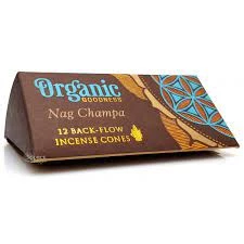Coni Organic Masala a flusso inverso -- Nag Champa -- Confezione 12 coni