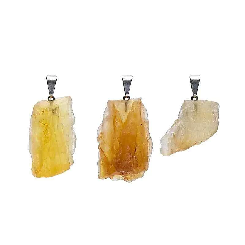 Ciondolo in Fluorite gialla grezza