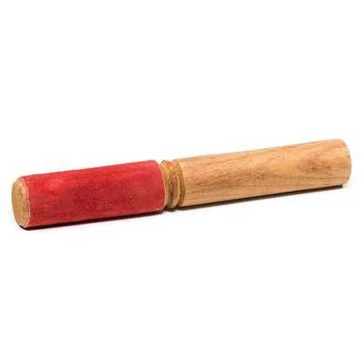 Batacchio Per Campane In Legno E Camoscio Rosso -- 90 G;