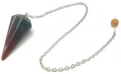 Pendolo Agata Indiana Sfaccettato Appuntito -- 3,5 Cm