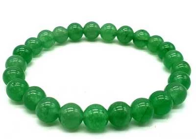 Bracciale Avventurina verde perline 8mm