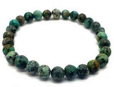 Bracciale Turchese africano perle 6mm