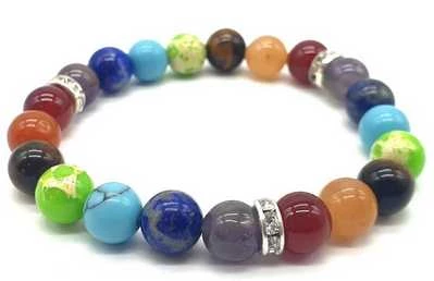Bracciale 7 Chakra 1- mix perle 8mm