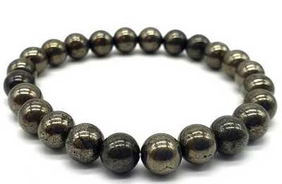 Bracciale Pirite perline 8mm