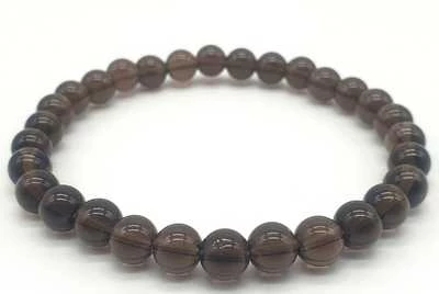 Bracciale Quarzo Fumè Perle 6mm