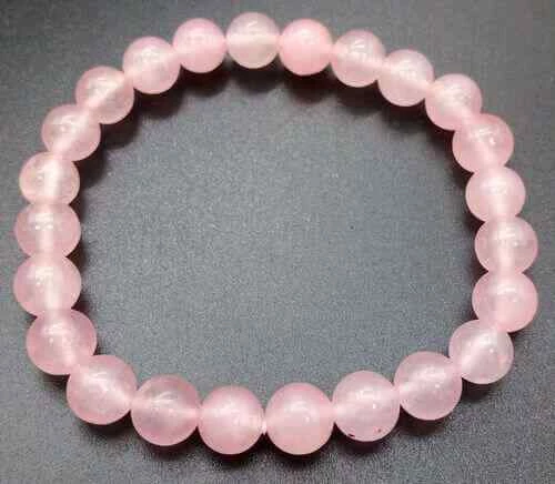 Bracciale Quarzo rosa Perle 8mm