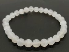 Bracciale selenite "AAA" perline 6mm