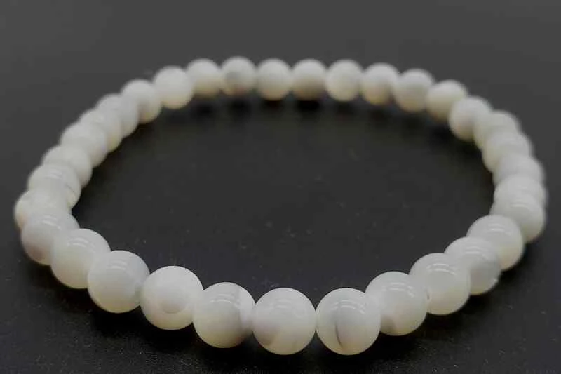 Bracciale Madre Perla perline 6mm