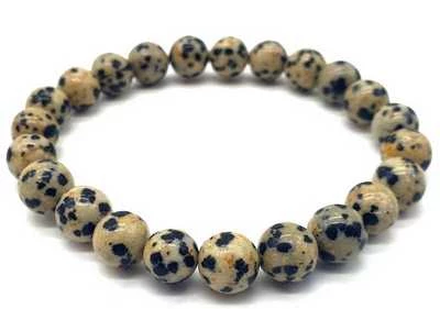 Bracciale Diaspro dalmata perle 8mm