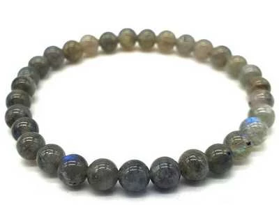 Bracciale 'Blue Light' Labradorite perle 6mm