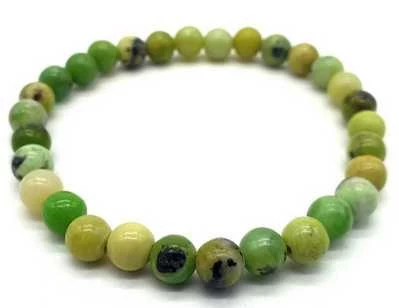 Bracciale Limone Chrysoprase perline 6mm