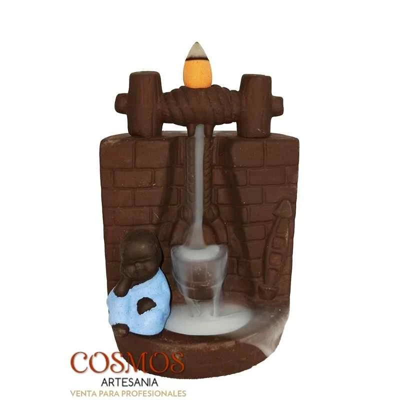 Incensiera in ceramica a flusso inverso backflow -- Pozzo-- 15x9 cm