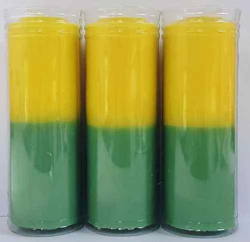 Cero da rituale colore pieno - Giallo e Verde