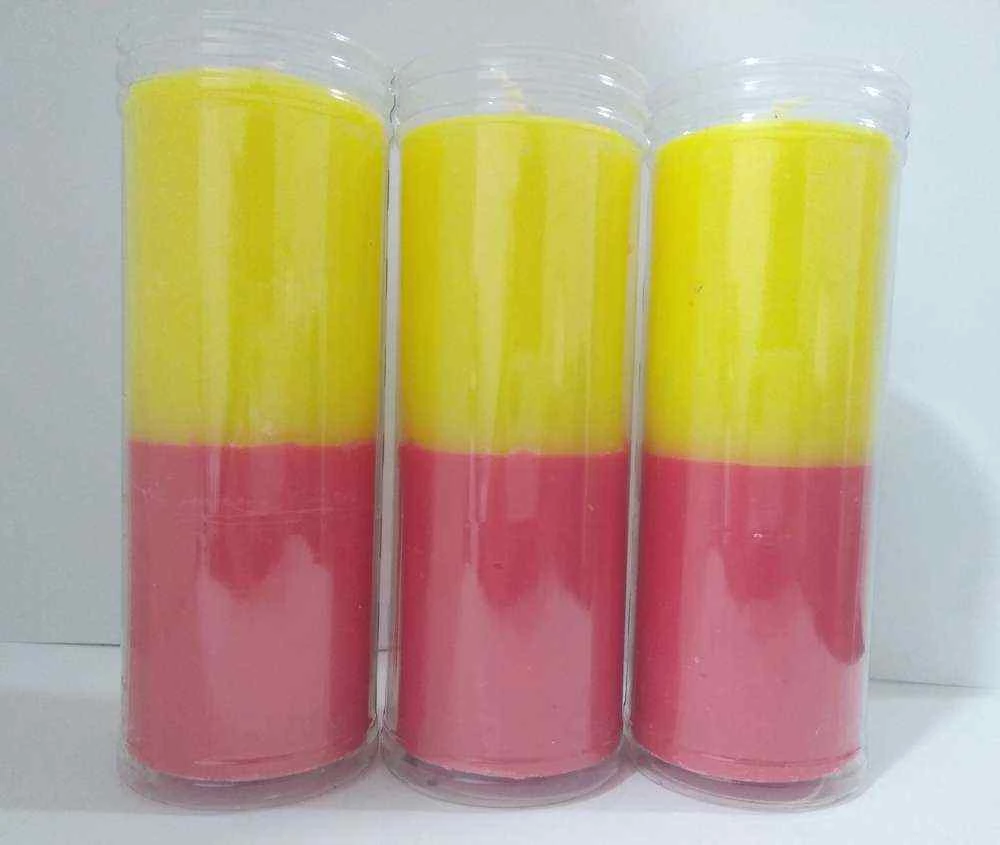 Cero da rituale colore pieno - Giallo e Rosso