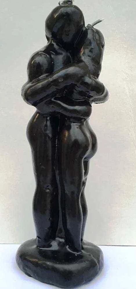 Candela esoterica nera di legamento uomo e donna