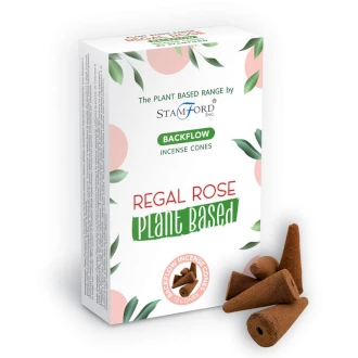 Coni Di Incenso indiano Stamford a flusso inverso backflow -- Regal Rose -- Confezione 12 coni