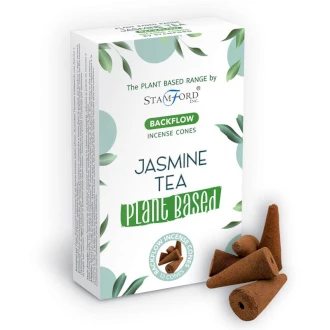 Coni Di Incenso indiano Stamford a flusso inverso backflow -- Jasmine Tea -- Confezione 12 coni